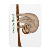Mum en baby sloth 'hang in daar' koelkast magnet magneet (Verticaal)