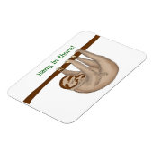 Mum en baby sloth 'hang in daar' koelkast magnet magneet (Linkerzijde)