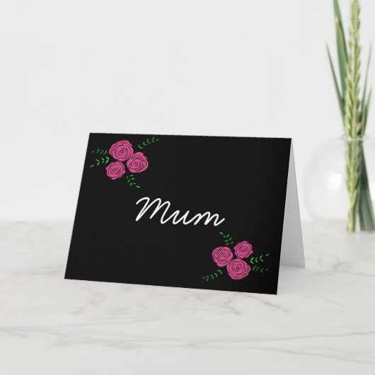 Mum floral krijtbord kaart (Voorkant)