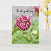 Mum Flower Moederdag Kaart (Gele Bloem)