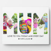 MUM Foto Collage 3 Letter Cutout - Aangepast Fotoplaat (Voorkant)