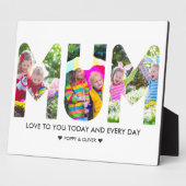 MUM Foto Collage 3 Letter Cutout - Aangepast Fotoplaat (Zijkant)
