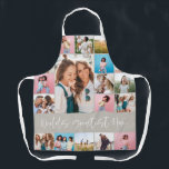 Mum fotocollage moderne typografie eenvoudig beige schort<br><div class="desc">Werelden grootste mum beige multi foto modern minimal eenvoudige script typografie elegante Moederdag,  verjaardag,  kerst,  Pasen,  afstuderen,  einde van het schooljaar of decor cadeau ontwerp.</div>