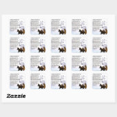 Mum Gedicht - Paarden Design Vierkante Sticker (Vel)
