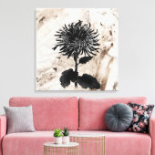 Mum Grandiflora Zwart Canvas Afdruk (Insitu (Woonkamer))