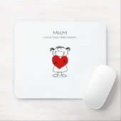 mum ik hou van je muismat (Met muis)