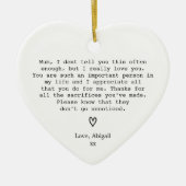 Mum Keepsake Birthday Mothers Day Thank You Gift Keramisch Ornament (Voorkant)
