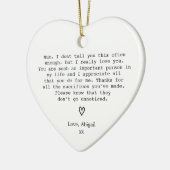 Mum Keepsake Birthday Mothers Day Thank You Gift Keramisch Ornament (Links)