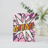 MUM Leuke Retro Stripboek Pop Art Briefkaart (Staand voorkant)