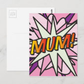 MUM Leuke Retro Stripboek Pop Art Briefkaart (Voorkant / Achterkant)