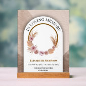 Mum Memorial Gift - In liefdevolle herinnering Moe Acryl Bord (Neutraal)