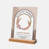 Mum Memorial Gift - In liefdevolle herinnering Moe Acryl Bord (Hoek)