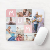 Mum Modern Fotorooster Collage Familie Keepsake Ro Muismat (Met muis)