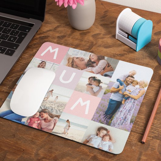 Mum Modern Fotorooster Collage Familie Keepsake Ro Muismat