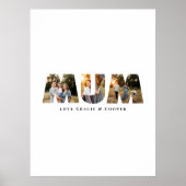 Mum multi foto beste elegante eenvoudige typografi poster (Voorkant)