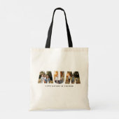 Mum multi foto beste elegante eenvoudige typografi tote bag (Achterkant)