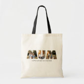 Mum multi foto beste elegante eenvoudige typografi tote bag (Voorkant)