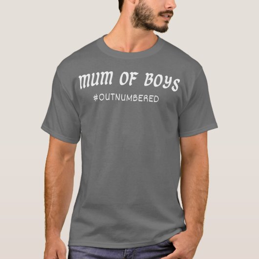 MUM OF BOYS OVERTREFT Moederdag Gift Boy T-shirt (Voorkant)