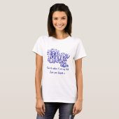 Mum "One to who" decoratief wit en blauw t-shirt (Voorkant volledig)