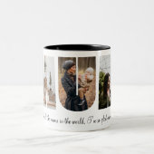 Mum Photo Collage Moederdag Gift Tweekleurige Koffiemok (Center)