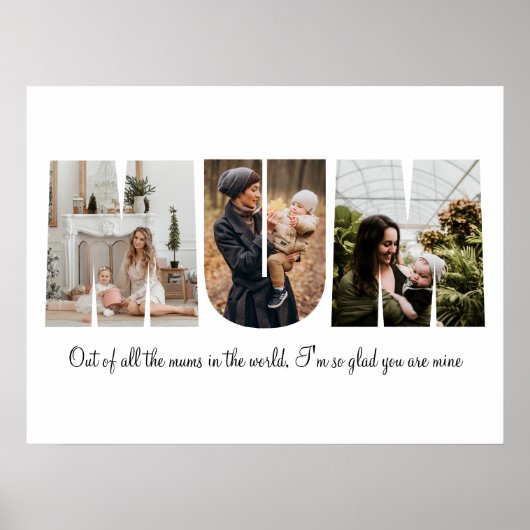 Mum Photo Collage Poster (Voorkant)