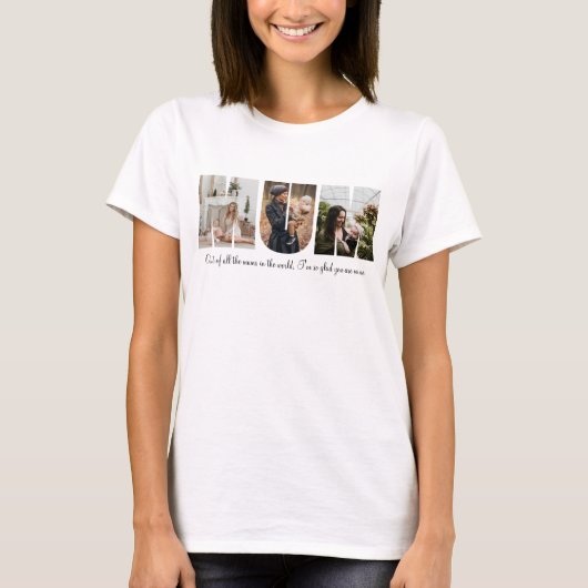 Mum Photo Collage T-shirt (Voorkant)