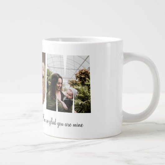 Mum Photo Collage voor Moederdag Grote Koffiekop (Rechts)