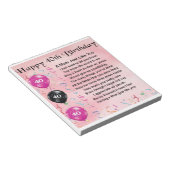 Mum Poem - 40e verjaardag Notitieblok (Schuin)