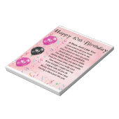 Mum Poem - 40e verjaardag Notitieblok (Linkerzijde)