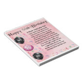 Mum Poem - 50th Birthday Notitieblok (Schuin)