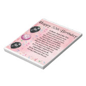 Mum Poem - 50th Birthday Notitieblok (Linkerzijde)