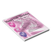 Mum Poem - 65th Birthday Notitieblok (Schuin)