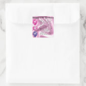 Mum Poem - 65th Birthday Vierkante Sticker (Tas)