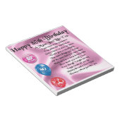 Mum Poem - 80th Birthday Notitieblok (Schuin)