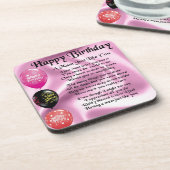 Mum Poem - Happy Birthday Drankjes Onderzetter (Linkerzijde)