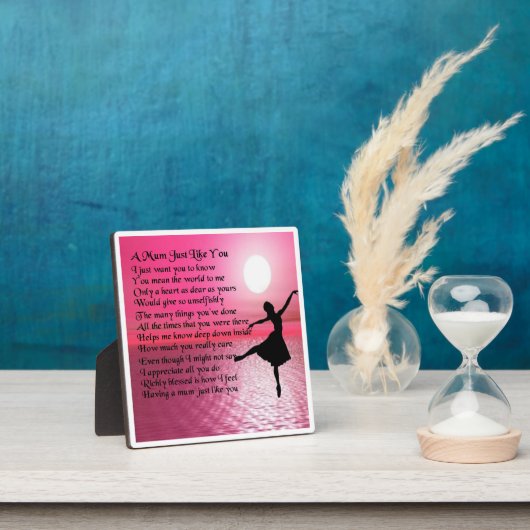 Mum Poem Plaque - Ballerina Design Fotoplaat (Insitu)