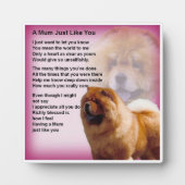 Mum Poem Plaque - Chow Dog Design Fotoplaat (Voorkant)