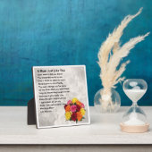Mum Poem Plaque - Flowers Design Fotoplaat (Insitu)