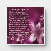 Mum Poem Plaque - Flowers Design Fotoplaat (Voorkant)