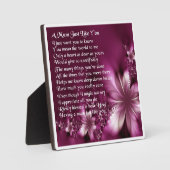 Mum Poem Plaque - Flowers Design Fotoplaat (Voorkant)