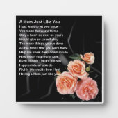 Mum Poem Plaque - Ontwerp van Rozen Fotoplaat (Voorkant)
