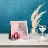 Mum Poem Plaque - Ontwerp van Rozen Fotoplaat (Insitu)