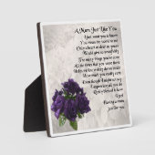 Mum Poem Plaque - Paarse Rozen ontwerpen Fotoplaat (Voorkant)