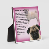 Mum Poem Plaque - Pug Design Fotoplaat (Voorkant)