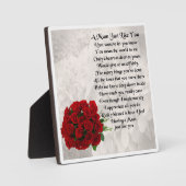 Mum Poem Plaque - Red Roses Design Fotoplaat (Voorkant)