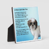 Mum Poem Plaque - Shih Tzu Dog Design Fotoplaat (Voorkant)