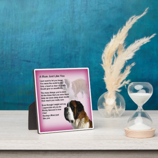 Mum Poem Plaque - St Bernard Dog Design Fotoplaat (Insitu)