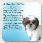 Mum Poem - Shih Tzu Design Drankjes Onderzetter (Voorkant)