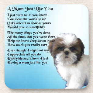 Mum Poem - Shih Tzu Design Drankjes Onderzetter