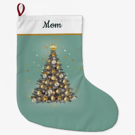 . Mum’s Christmas Stocking – Warm Green Festive Grote Kerstsok